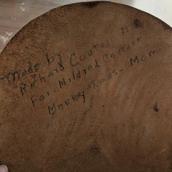 70sVINTAGE Handmade leather M purse - Picture 5 of 6